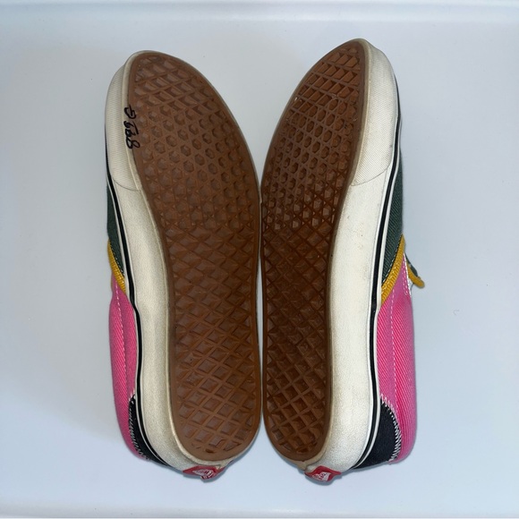 Vans Varsity Green and Pink Slip-On Sneakers - Picture 4 of 4
